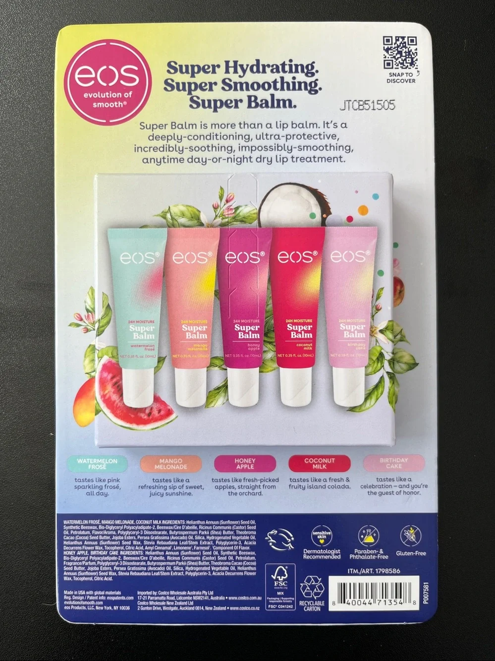eos | Makeup | Eos Super Balm 24 Hour Moisture 5 Tubes Nib | Poshmark